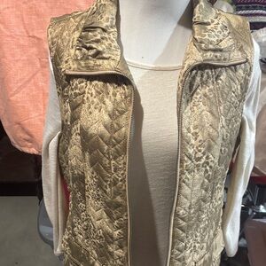 Chico's Gold Quilted Vest